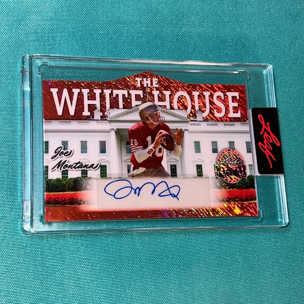2026 Leaf Metal President’s Day JOE MONTANA Autographed Card 2/4 The White House